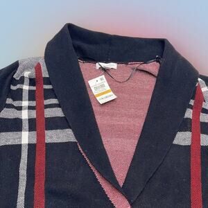 CASUAL ELEGANCE Women’s 3X Black Red Sweater Jacket